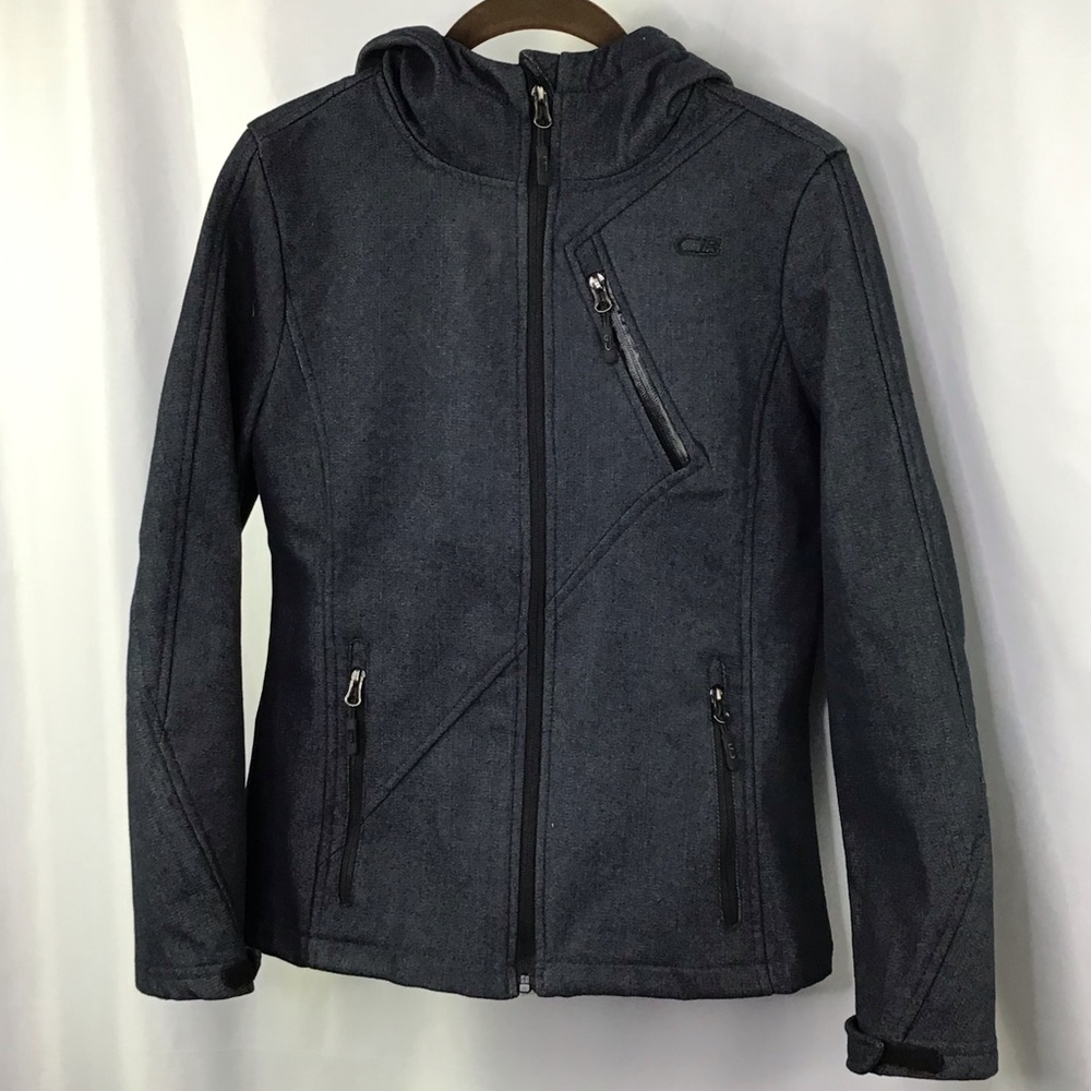 CB Sports Stretch Denim look hooded lined jacket